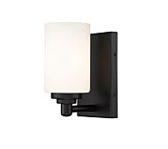 Z-Lite Soledad 1-Light Wall Sconce In Matte Black