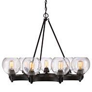 Golden Galveston 9 Light Chandelier in Rubbed Bronze