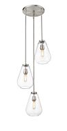 Z-Lite Ayra 3-Light Pendant Light In Brushed Nickel