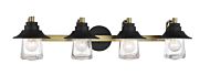 Minka Lavery Westfield Manor 4 Light Bathroom Vanity Light in Sand Coal With Soft Brass