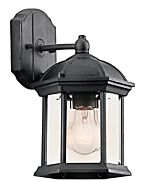 Barrie 1-Light Outdoor Wall Mount in Black