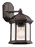 Barrie One Light Outdoor Wall Mount in Tannery Bronze by Kichler