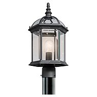 Kichler Barrie Outdoor Post Lantern in Black Material