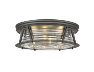 Z-Lite Cape Harbor 4-Light Flush Mount Ceiling Light In Bronze