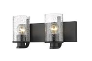 Z-Lite Beckett 2-Light Bathroom Vanity Light In Matte Black