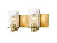 Z-Lite Beckett 2-Light Bathroom Vanity Light In Olde Brass