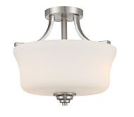 Minka Lavery Shyloh 2 Light Ceiling Light in Brushed Nickel