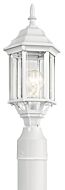 Chesapeake 1-Light Outdoor Post Mount in White