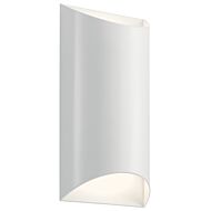 Wesley LED Outdoor Wall Mount in White by Kichler