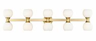 Artemis 10-Light Bathroom Vanity Light in Modern Gold