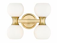 Artemis 4-Light Bathroom Vanity Light in Modern Gold