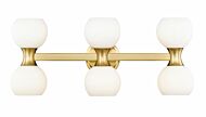 Artemis 6-Light Bathroom Vanity Light in Modern Gold