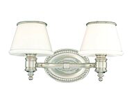 Hudson Valley Richmond 2 Light Bathroom Vanity Light in Polished Nickel