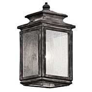 Kichler Wiscombe Park 12 Inch Small Outdoor Post Light in Weathered Zinc