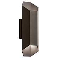 Kichler Estella LED Small Outdoor Wall in Textured Architectural Bronze