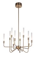 Craftmade Valdi 10 Light Traditional Chandelier in Satin Brass