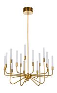 Craftmade Valdi 15 Light Traditional Chandelier in Satin Brass