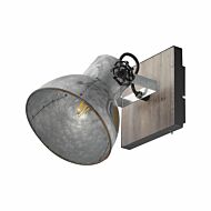 Barnstaple 1 Light 6.89 inch Distressed Zinc and Black Wall Sconce Wall Light