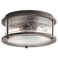 Kichler Ashland Bay 2 Light Outdoor Flush & Semi Flush in Weathered Zinc