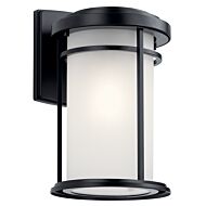 Toman One Light Outdoor Wall Mount in Black by Kichler