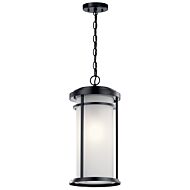 Toman One Light Outdoor Pendant in Black by Kichler