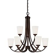 Minka Lavery Overland Park 9 Light Transitional Chandelier in Vintage Bronze