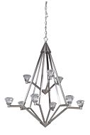 Craftmade Radiante 9 Light Transitional Chandelier in Brushed Polished Nickel