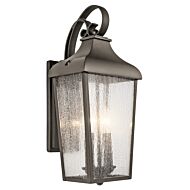 Kichler Forestdale 2 Light Medium Outdoor Wall Lantern in Olde Bronze