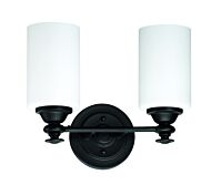 Craftmade Dardyn 2 Light 13 Inch Bathroom Vanity Light in Espresso