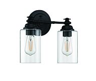 Craftmade Dardyn 2 Light Mini Pendant in Flat Black