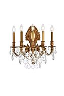 Monarch 5-Light Wall Sconce in French Gold