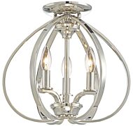 Minka Lavery Tilbury 3 Light Ceiling Light in Polished Nickel