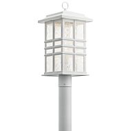 Beacon Square One Light Outdoor Post Mount in White by Kichler