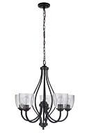 Craftmade Serene 5 Light Transitional Chandelier in Espresso