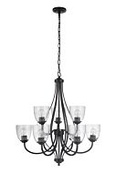 Craftmade Serene 9 Light Transitional Chandelier in Espresso