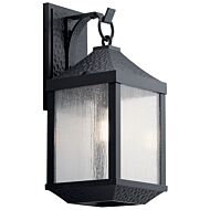 Springfield One Light Outdoor Wall Mount in Distressed Black by Kichler