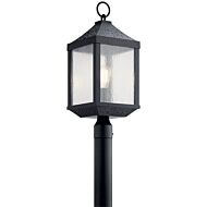 Springfield One Light Outdoor Post Mount in Distressed Black by Kichler