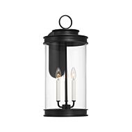 Englewood 3-Light Outdoor Wall Lantern in Matte Black