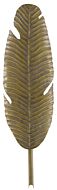 Currey & Company 28 Inch Tropical Leaf Wall Sconce in Vintage Brass