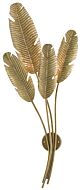 Currey & Company 4 Light 48 Inch Tropical Wall Sconce in Vintage Brass