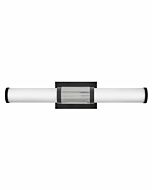 Hinkley Zevi Bathroom Vanity Light In Black With Chrome Accents