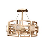 Kalco Metropolis 3 Light Ceiling Light in Modern Gold