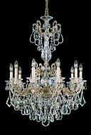 La Scala Ten Light Chandelier in Heirloom Gold by Schonbek