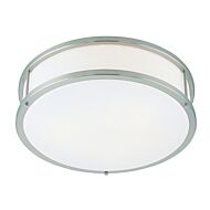 Access Lighting Conga 2 Light Flush Mount in Brushed Steel