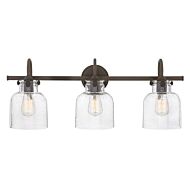 Hinkley Congress 3-Light Bathroom Vanity Light In Oil Rubbed Bronze