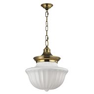 Hudson Valley Dutchess 2 Light 19 Inch Pendant Light in Aged Brass