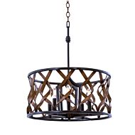 Kalco Soho 5 Light Pendant Light in Milk Chocolate