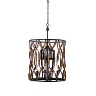 Kalco Soho 8 Light Pendant Light in Milk Chocolate