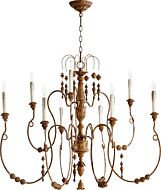 Nine Light Chandelier by Quorum