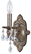 Crystorama Paris Market 10 Inch Wall Sconce in Venetian Bronze with Clear Swarovski Strass Crystals